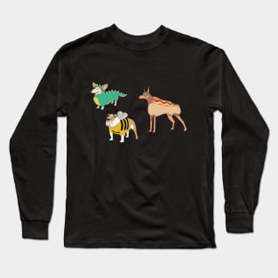 Halloween Dogs Costumes Long Sleeve T-Shirt